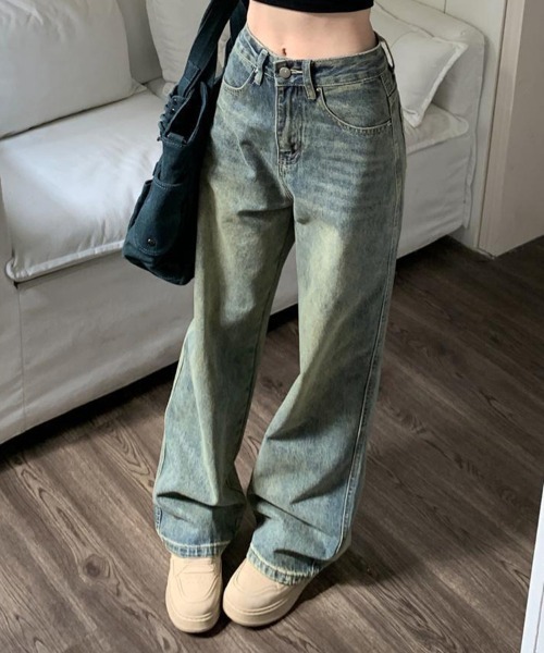SallyLunn(サリーラン)の「ワイドルーズデニムウォッシュパンツ(デニムパンツ・レディース・ブルー・X-LARGE/LARGE/MEDIUM)」の9枚目の写真