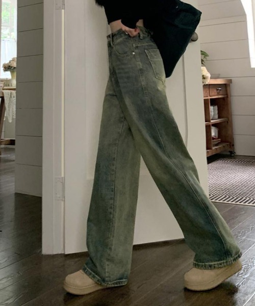 SallyLunn(サリーラン)の「ワイドルーズデニムウォッシュパンツ(デニムパンツ・レディース・ブルー・X-LARGE/LARGE/MEDIUM)」の11枚目の写真
