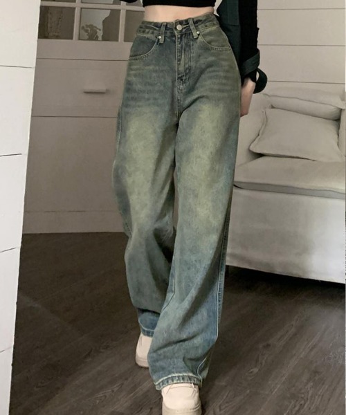 SallyLunn(サリーラン)の「ワイドルーズデニムウォッシュパンツ(デニムパンツ・レディース・ブルー・X-LARGE/LARGE/MEDIUM)」の12枚目の写真