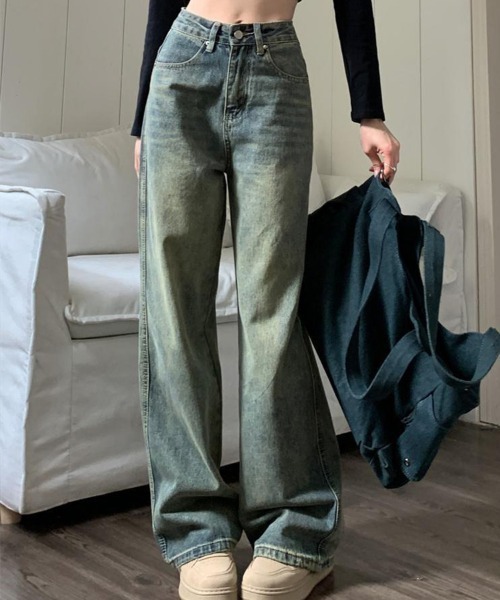 SallyLunn(サリーラン)の「ワイドルーズデニムウォッシュパンツ(デニムパンツ・レディース・ブルー・X-LARGE/LARGE/MEDIUM)」の6枚目の写真