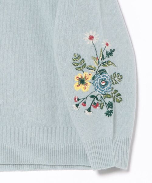 セール】ヒメツバキ刺繍メリノウールニットプルオーバー（ニット