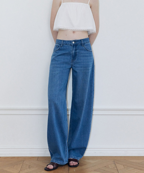 LADY VOLUME(レディーボリューム)の「リリーワイドジーンズ(デニムパンツ・レディース・その他・MEDIUM/LARGE/SMALL)」の1枚目の写真