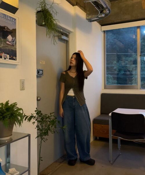 LADY VOLUME(レディーボリューム)の「リリーワイドジーンズ(デニムパンツ・レディース・その他・MEDIUM/LARGE/SMALL)」の6枚目の写真