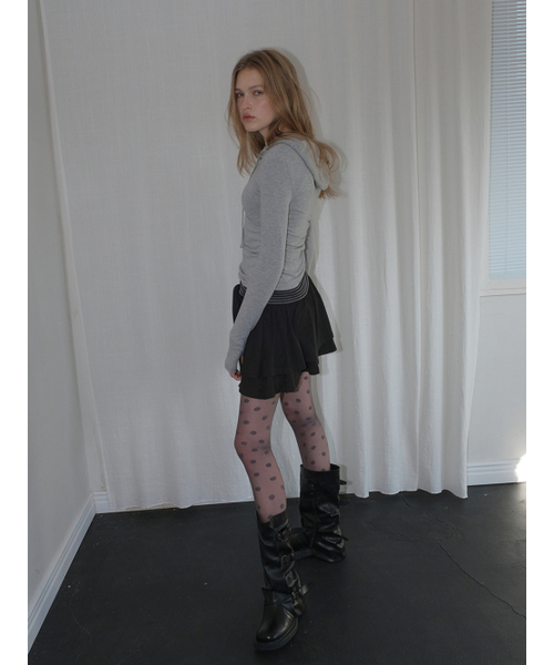 ETMON(エトモン)の「Knotted Frill Mini Skirt, Black(スカート・レディース・その他・F)」の6枚目の写真