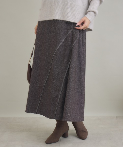 KATHARINE ROSS(キャサリンロス)の「【KATHARINE ROSS】フリンジフレアスカート(スカート・レディース・ブラック/ブラウン・FREE)」の2枚目の写真