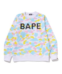 A BATHING APE | NEW MULTI CAMO RHINESTONE REGULAR FIT CREWNECK SWEATSHIRT(スウェット)