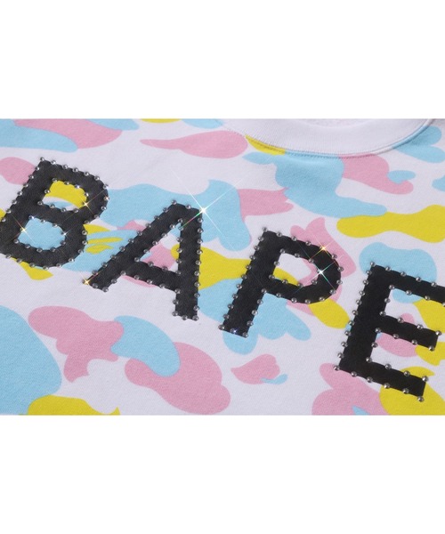 A BATHING APE（アベイシングエイプ）の「NEW MULTI CAMO RHINESTONE REGULAR FIT CREWNECK SWEATSHIRT（スウェット・メンズ・ブラック/ホワイト・SMALL/LARGE/X-LARGE/XX-LARGE/MEDIUM）」の5枚目の写真