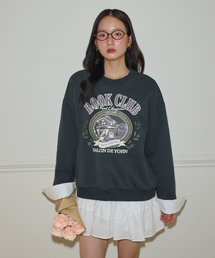 Logo Book Club Cuffs Sweatshirt_ Charcoal