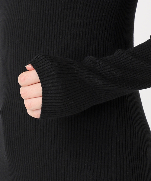 WEB限定 / 追加》ウォッシャブル クルーネックリブニット（ニット