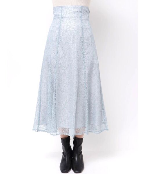 MERCURYDUO（マーキュリーデュオ）の「コードレースバックレースアップフレアスカート（スカート・レディース・ライトブルー/ブラック/オフホワイト・MEDIUM/SMALL）」の15枚目の写真