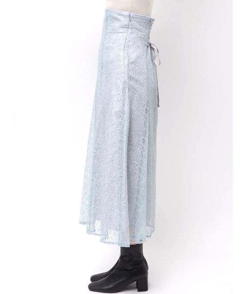MERCURYDUO（マーキュリーデュオ）の「コードレースバックレースアップフレアスカート（スカート・レディース・ライトブルー/ブラック/オフホワイト・MEDIUM/SMALL）」の16枚目の写真