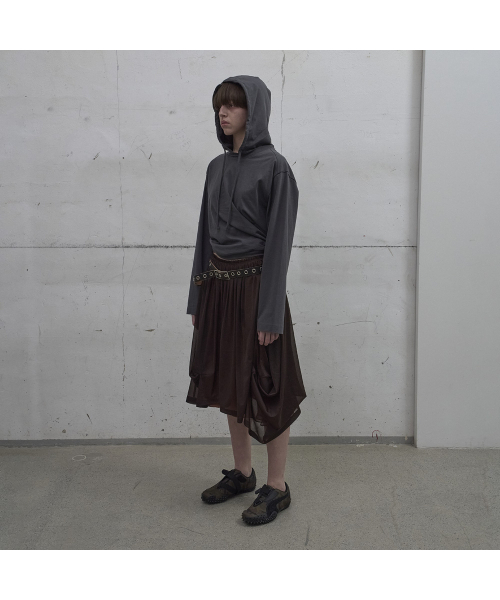 LCDC TM（エルシーディーシーティーエム）の「DOUBLE LAYERED VOLUME SKIRT (BROWN)（スカート・レディース・ブラウン・SMALL/MEDIUM）」の3枚目の写真