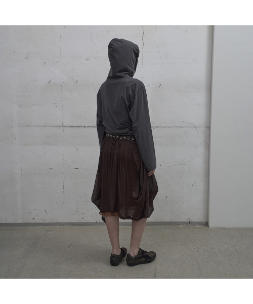 LCDC TM（エルシーディーシーティーエム）の「DOUBLE LAYERED VOLUME SKIRT (BROWN)（スカート・レディース・ブラウン・SMALL/MEDIUM）」の4枚目の写真
