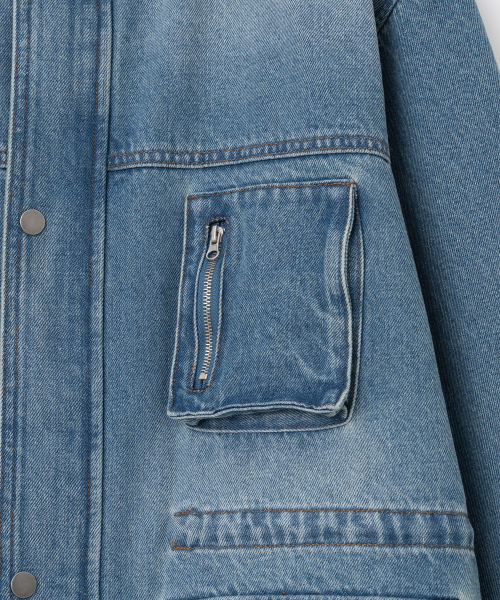 MILLO WOMEN（ミロウーマン）の「デニムオーバーワークジャケット[ブルー]（デニムジャケット・レディース・その他・SMALL/MEDIUM）」の5枚目の写真