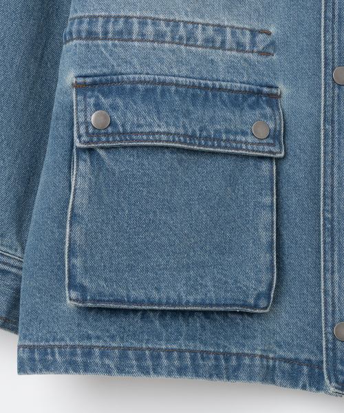 MILLO WOMEN（ミロウーマン）の「デニムオーバーワークジャケット[ブルー]（デニムジャケット・レディース・その他・SMALL/MEDIUM）」の10枚目の写真
