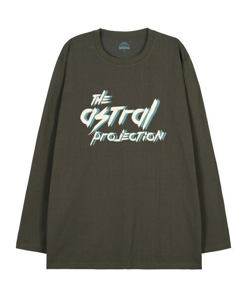ASTRAL PROJECTION(アストラルプロジェクション)の「パンクレタリングオーバーサイズロングスリーブTシャツ_カーキ(Tシャツ/カットソー・メンズ・その他・LARGE/MEDIUM/X-LARGE/XX-LARGE)」の1枚目の写真
