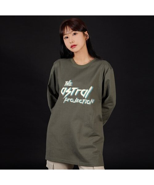 ASTRAL PROJECTION(アストラルプロジェクション)の「パンクレタリングオーバーサイズロングスリーブTシャツ_カーキ(Tシャツ/カットソー・メンズ・その他・LARGE/MEDIUM/X-LARGE/XX-LARGE)」の3枚目の写真