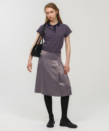 MOONSUN（ムーンサン）の「Satin Silky Skirt / Gray（スカート）」