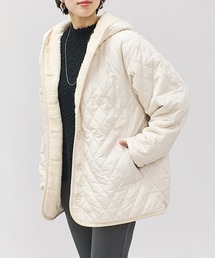 Fizz | フード付き 裏ボアキルティングジャケット(ブルゾン)