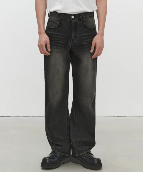 DECET(デケト)の「Mid Rise Wide Jeans DCPT027YLBlack(デニムパンツ・レディース・その他・34/32/30/26/28)」の1枚目の写真