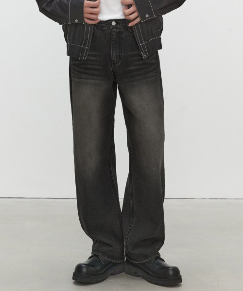 DECET(デケト)の「Mid Rise Wide Jeans DCPT027YLBlack(デニムパンツ・レディース・その他・34/32/30/26/28)」の5枚目の写真