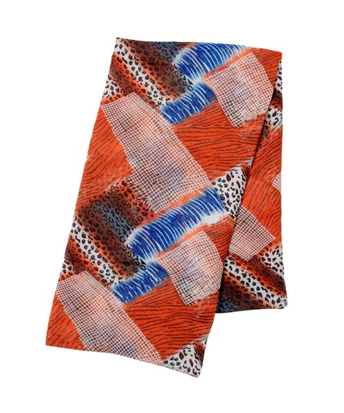 OSYAREVO（オシャレボ）の「ストール ショール マフラー 大判（マフラー・レディース・レッド/オレンジ/ブルー・FREE）」の2枚目の写真