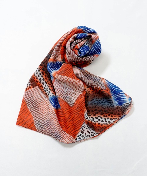 OSYAREVO（オシャレボ）の「ストール ショール マフラー 大判（マフラー・レディース・レッド/オレンジ/ブルー・FREE）」の12枚目の写真