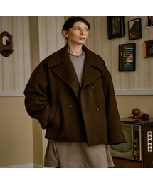 MALEN（マレン）の「ユニセックス ピーコート ブラウン（チェスターコート）」