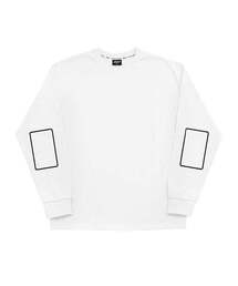 ACHA（アチャ）の「スクエアプリントロングスリーブ_ホワイト（Tシャツ/カットソー）」