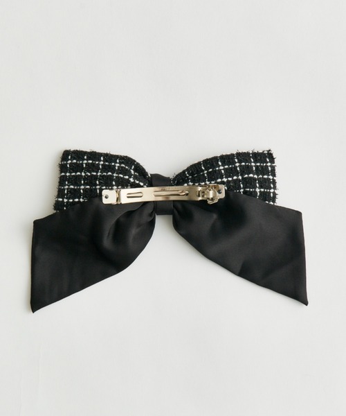 OLIVE des OLIVE（オリーブデオリーブ）の「【インフルエンサー企画】YUI リボンバレッタ（バレッタ/ヘアクリップ・レディース・ブラック・FREE）」の4枚目の写真