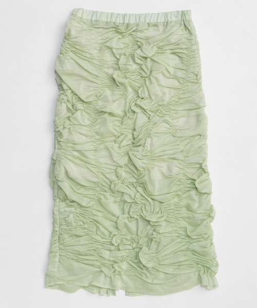 MAISON SPECIAL(メゾンスペシャル)の「Random Shredding Skirt/ランダムシャーリングスカート(デニムスカート・レディース・ミント/ブルー/ブラック・38/36)」の17枚目の写真