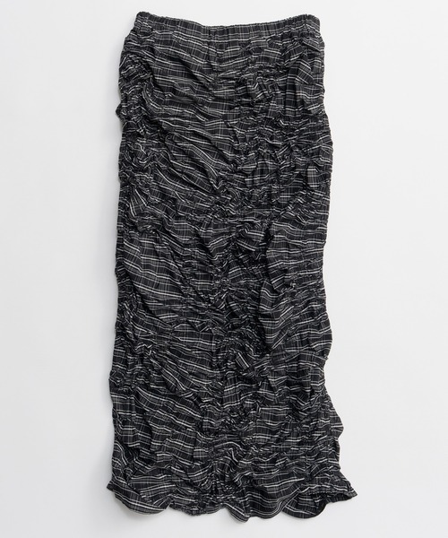 MAISON SPECIAL(メゾンスペシャル)の「Random Shredding Skirt/ランダムシャーリングスカート(デニムスカート・レディース・ミント/ブルー/ブラック・38/36)」の18枚目の写真