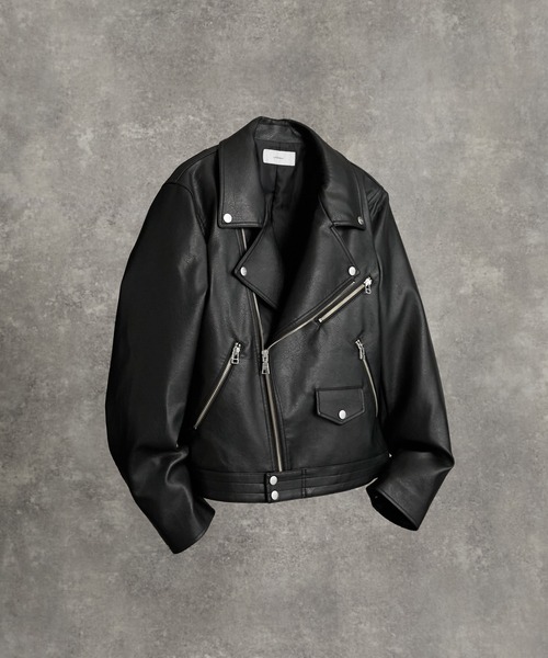 ADRER（アドラー）の「Cropped Double Riders Jacket / クロップド・ダブル・ライダース・ジャケット（ブルゾン・メンズ・ブラック/ブラウン・M/S/XS/L）」の4枚目の写真