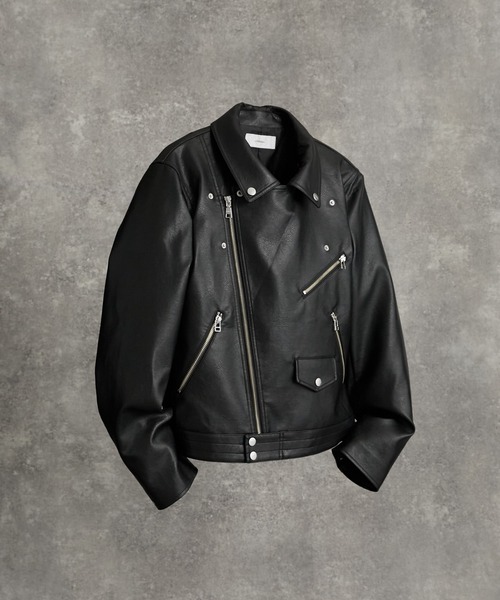 ADRER（アドラー）の「Cropped Double Riders Jacket / クロップド・ダブル・ライダース・ジャケット（ブルゾン・メンズ・ブラック/ブラウン・M/S/XS/L）」の21枚目の写真