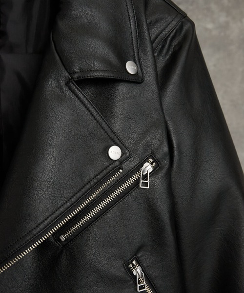 ADRER（アドラー）の「Cropped Double Riders Jacket / クロップド・ダブル・ライダース・ジャケット（ブルゾン・メンズ・ブラック/ブラウン・M/S/XS/L）」の8枚目の写真