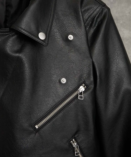 ADRER（アドラー）の「Cropped Double Riders Jacket / クロップド・ダブル・ライダース・ジャケット（ブルゾン・メンズ・ブラック/ブラウン・M/S/XS/L）」の9枚目の写真