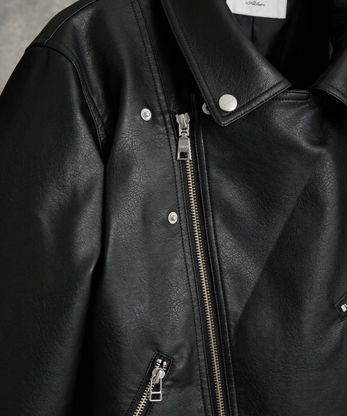 ADRER（アドラー）の「Cropped Double Riders Jacket / クロップド・ダブル・ライダース・ジャケット（ブルゾン・メンズ・ブラック/ブラウン・M/S/XS/L）」の10枚目の写真