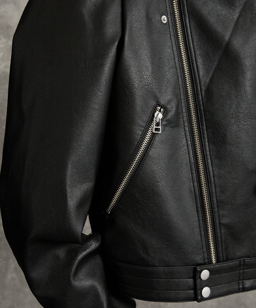 ADRER（アドラー）の「Cropped Double Riders Jacket / クロップド・ダブル・ライダース・ジャケット（ブルゾン・メンズ・ブラック/ブラウン・M/S/XS/L）」の13枚目の写真