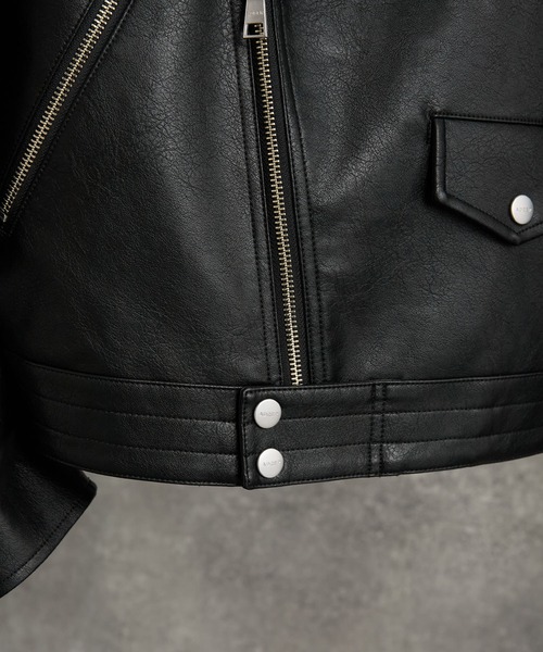 ADRER（アドラー）の「Cropped Double Riders Jacket / クロップド・ダブル・ライダース・ジャケット（ブルゾン・メンズ・ブラック/ブラウン・M/S/XS/L）」の14枚目の写真