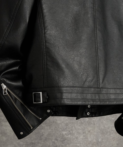 ADRER（アドラー）の「Cropped Double Riders Jacket / クロップド・ダブル・ライダース・ジャケット（ブルゾン・メンズ・ブラック/ブラウン・M/S/XS/L）」の17枚目の写真