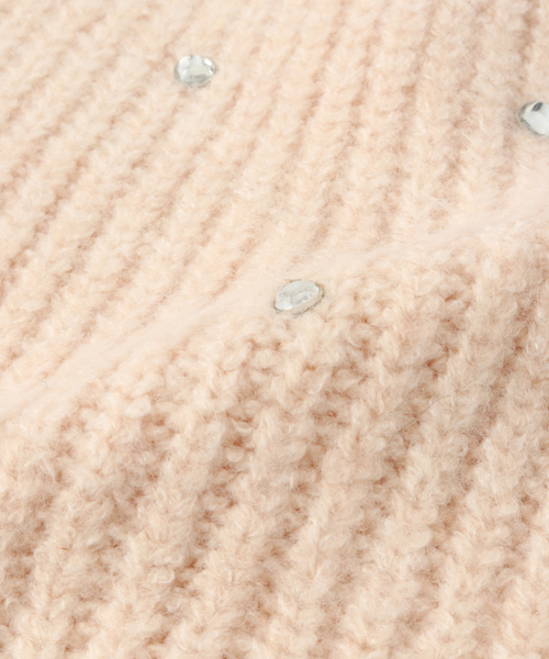 B.C STOCK（ベーセーストック）の「ビジュービーニー（ニットキャップ/ビーニー・レディース・ベージュ/チャコールグレー・FREE）」の7枚目の写真