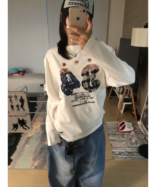 SEW-B(ソービー)の「オーバーサイズ HAM 長袖Tシャツ(Tシャツ/カットソー・レディース・その他・FREE)」の1枚目の写真
