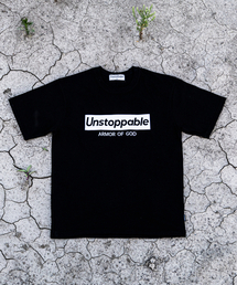 UNSTOPPABLE（アンストッパブル）の「Authentic Box Logo Black White - Short Sleeve T-Shirt（Tシャツ/カットソー）」