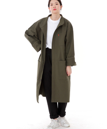 SAINTCREW（セントクルー）の「パティグロールアップロングトレンチボタンコート FBL-700 カーキ（トレンチコート）」