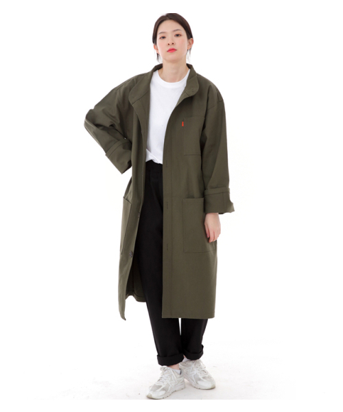 SAINTCREW(セントクルー)の「パティグロールアップロングトレンチボタンコート FBL-700 カーキ(トレンチコート・レディース・その他・LARGE/MEDIUM/X-LARGE)」の7枚目の写真