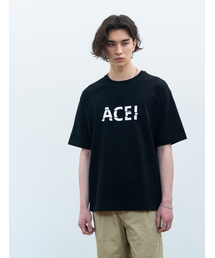 ACEI（アセイ）の「Black Fragment Logo T-Shirt（Tシャツ/カットソー）」