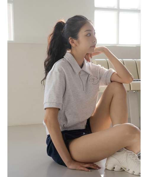 NITINA(ニティナ)の「リサイクルカラー集業スウェットシャツM / G(ポロシャツ・レディース・グレー・SMALL/MEDIUM)」の2枚目の写真