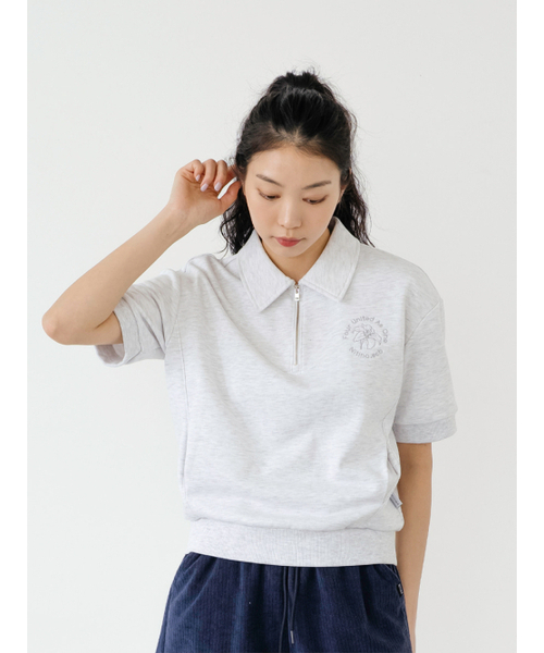 NITINA(ニティナ)の「リサイクルカラー集業スウェットシャツM / G(ポロシャツ・レディース・グレー・SMALL/MEDIUM)」の3枚目の写真
