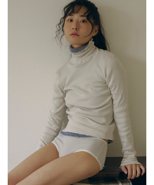 SOOPUI(スープイ)の「Ribbed organic cotton turtleneck in mint(Tシャツ/カットソー・レディース・その他・SMALL/MEDIUM)」の4枚目の写真