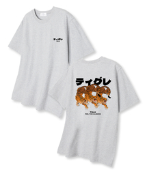 スリータイガー オーバーサイズ 半袖Tシャツ ライトグレー